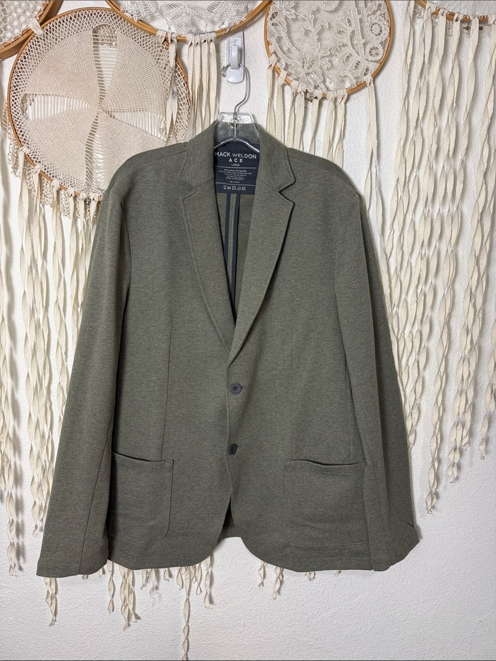 Mack Weldon Ace Blazer in Sage Heather Size Large